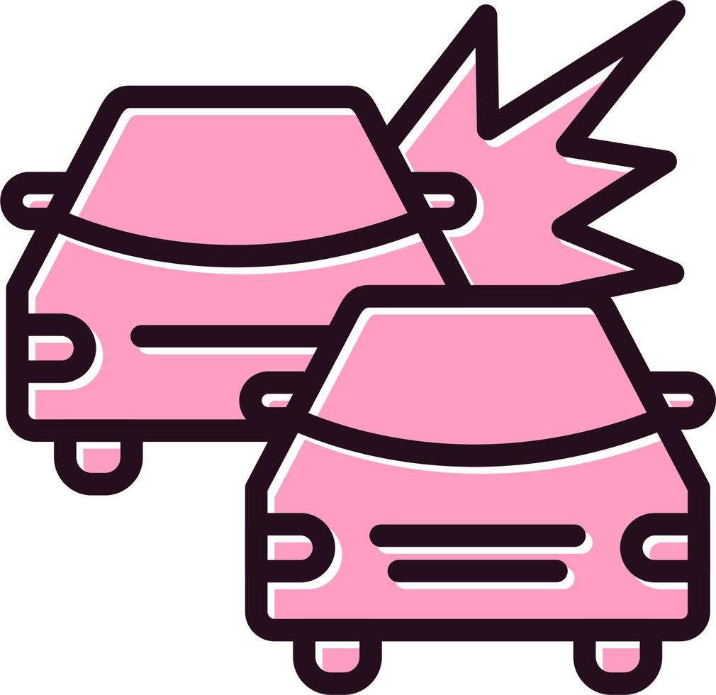 Accident Car Vector Icon