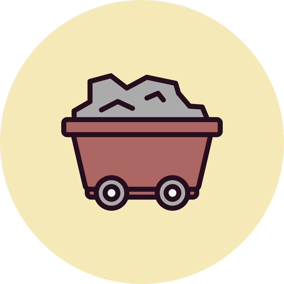 Mining Cart Vector Icon