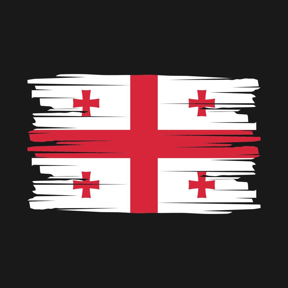 Georgia Flag Brush Vector