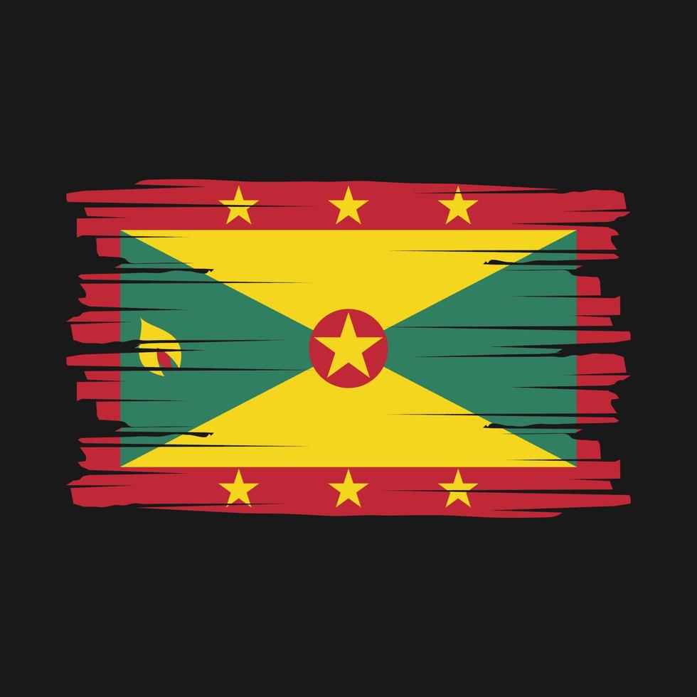 Grenada Flag Brush Vector