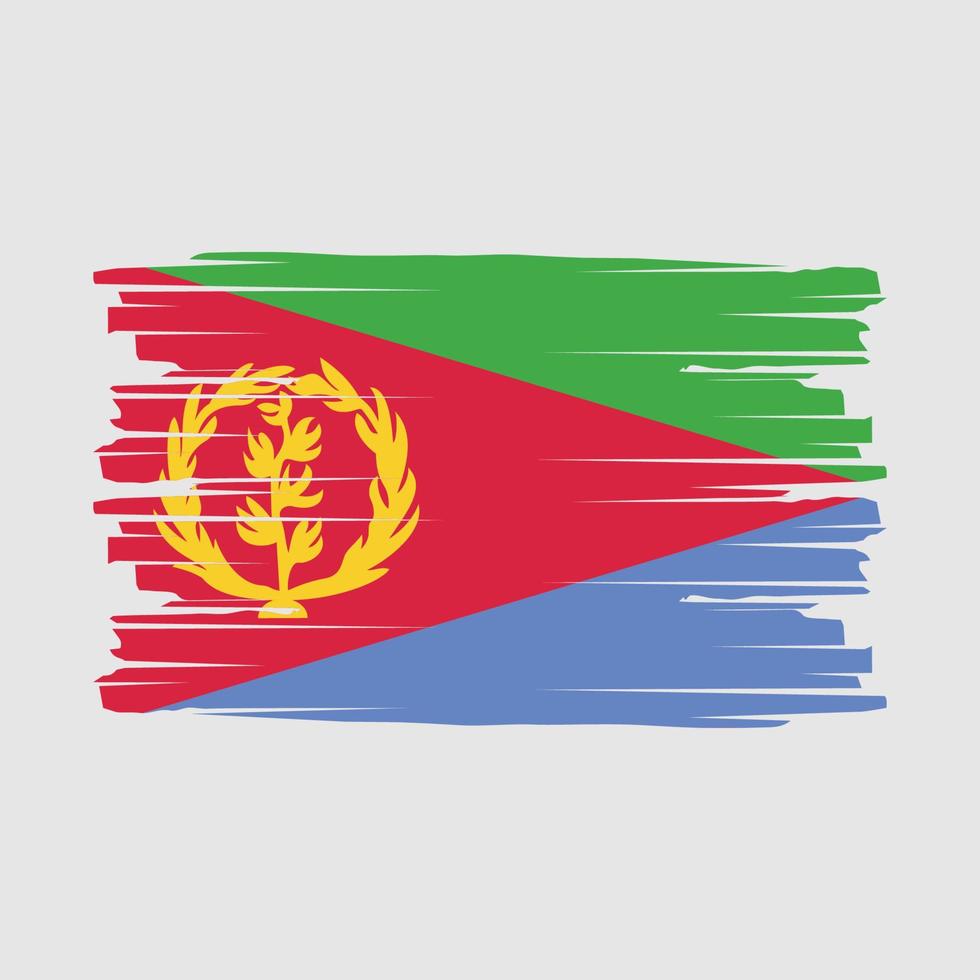 Eritrea Flag Brush Vector