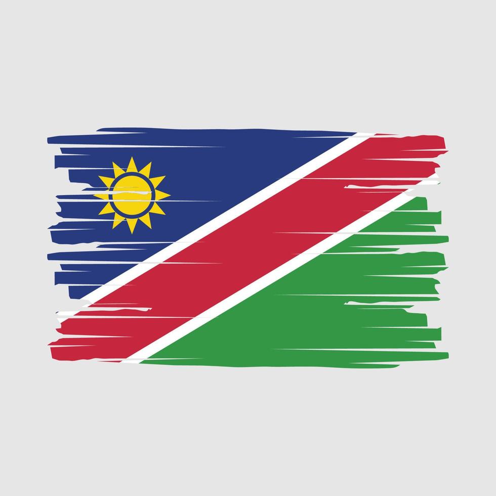 Namibia Flag Brush Vector