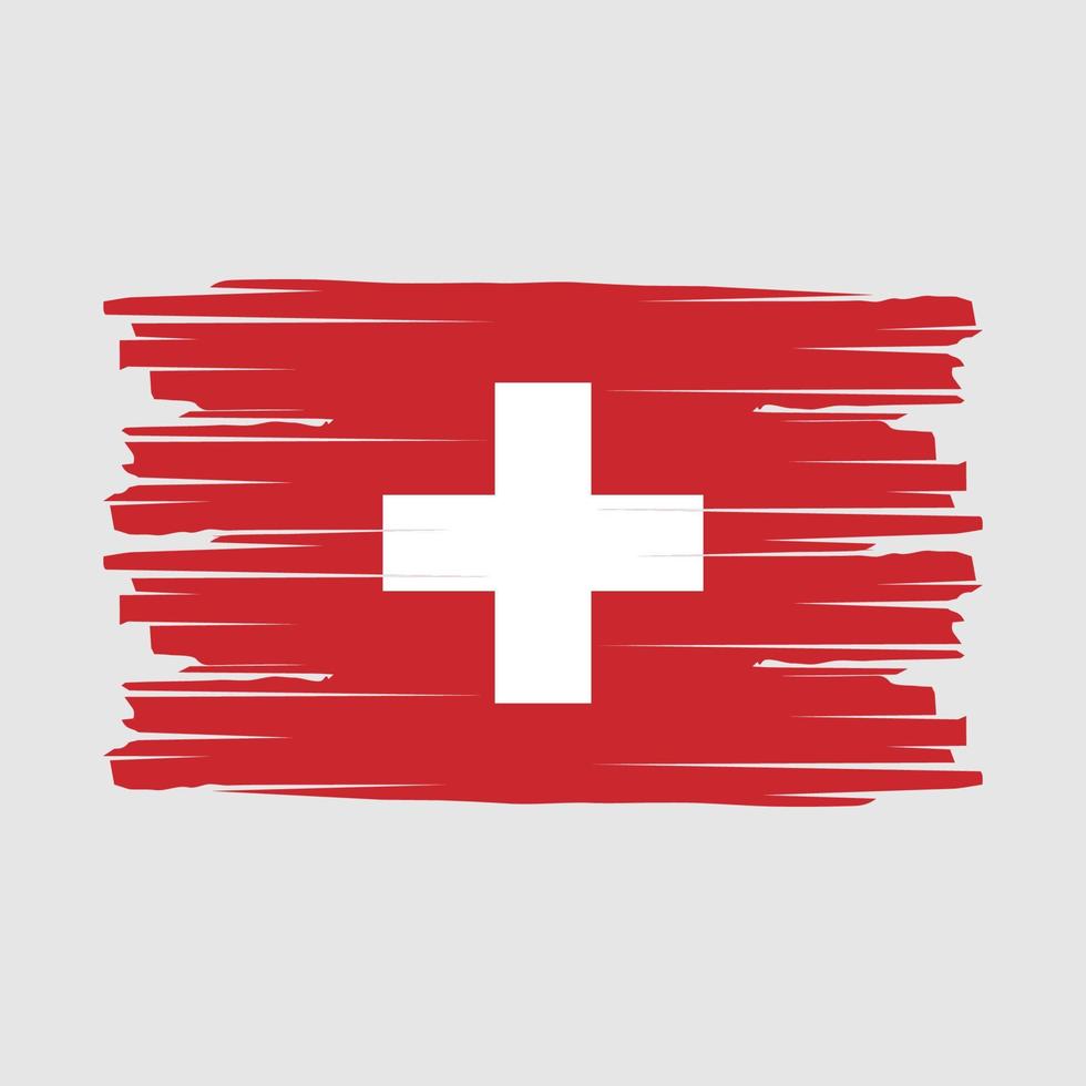 Switzerland Flag Brush Vector