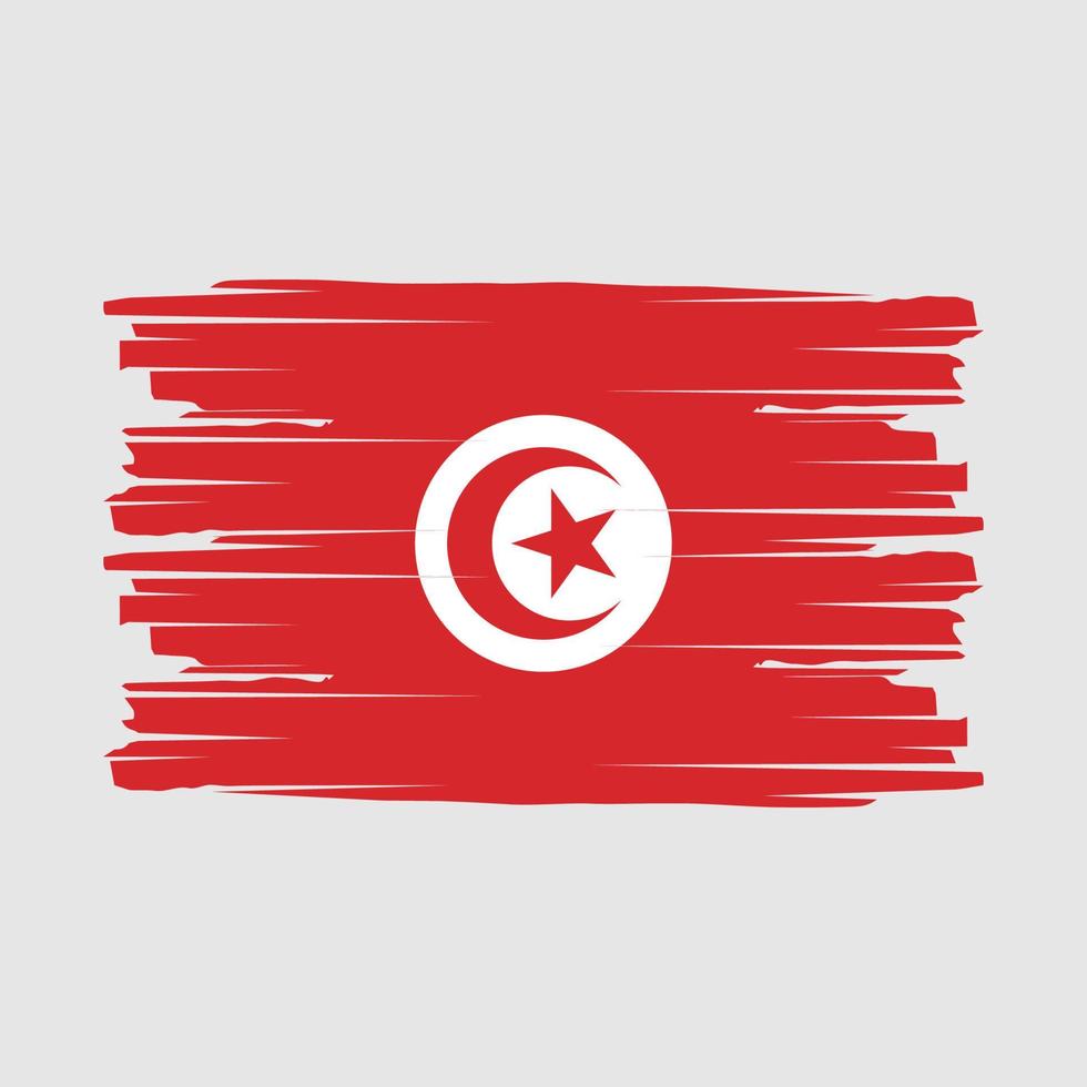 Tunisia Flag Brush Vector