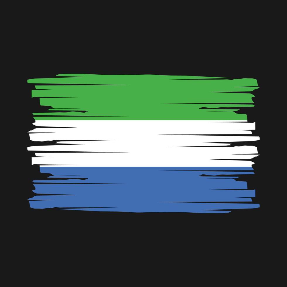Sierra Leone Flag Brush Vector