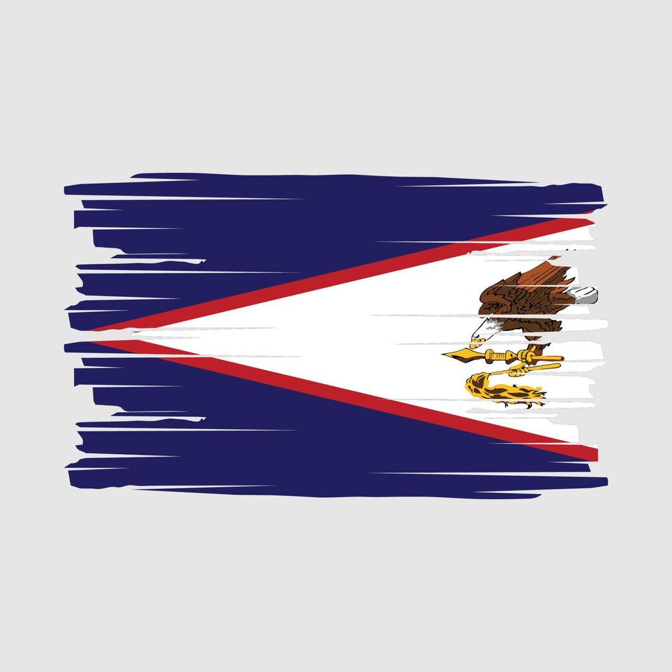 American Samoa Flag Brush Vector