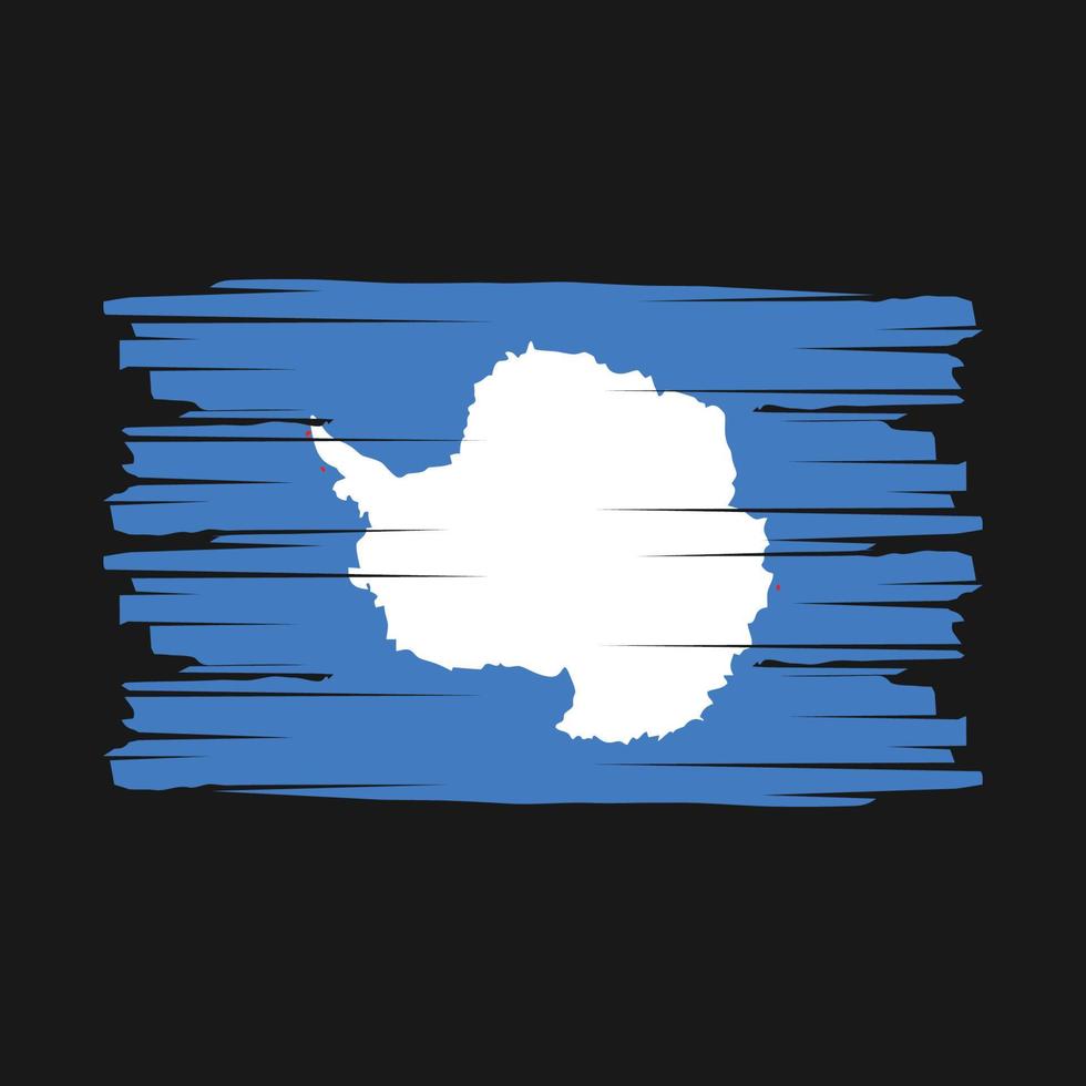 Antarctica Flag Brush Vector