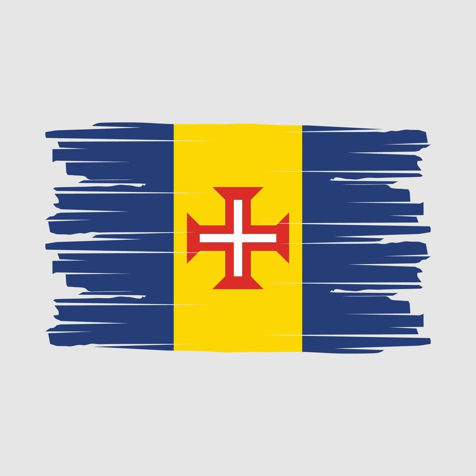 Madeira Flag Brush Vector