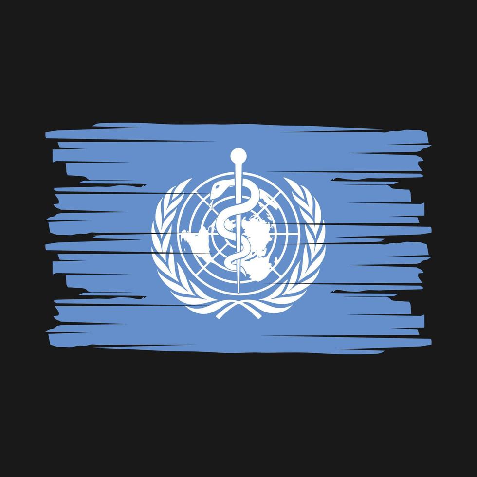 WHO Flag Brush Vector