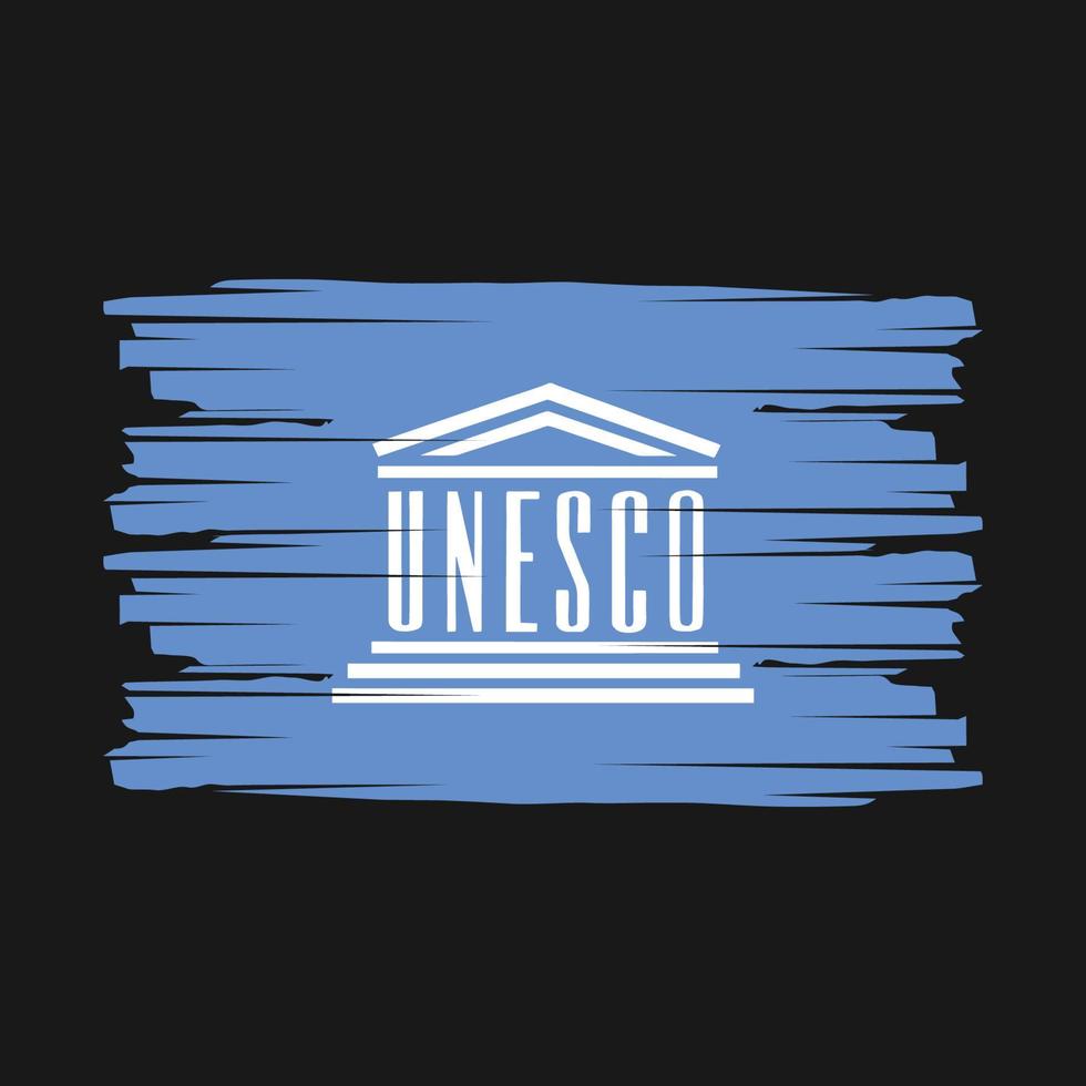 Unesco Flag Brush Vector
