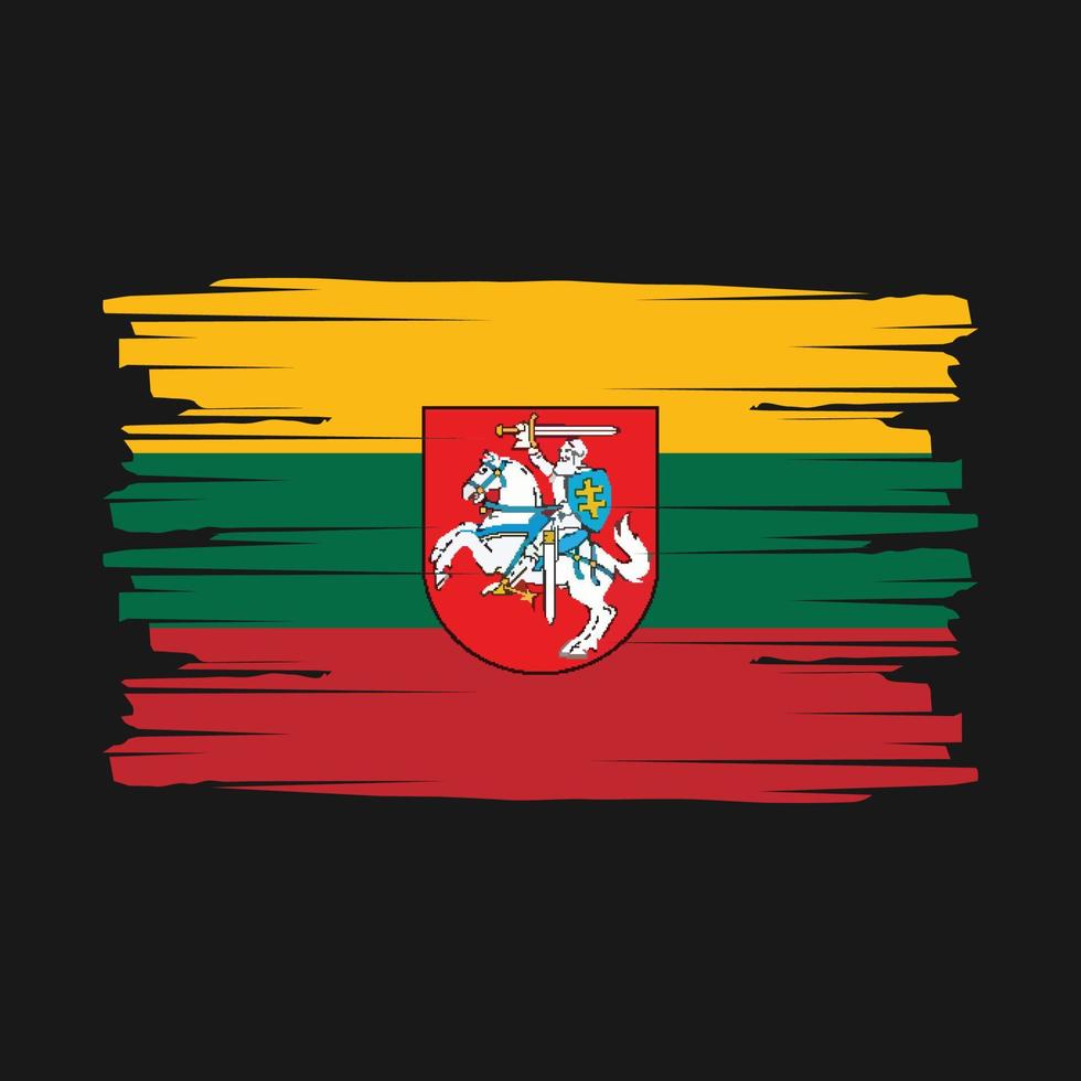 Lithuania Flag Brush Vector