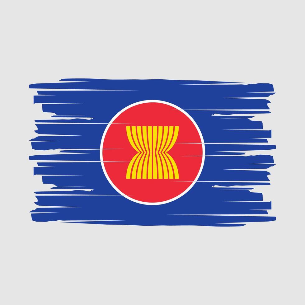 Asean Flag Brush Vector