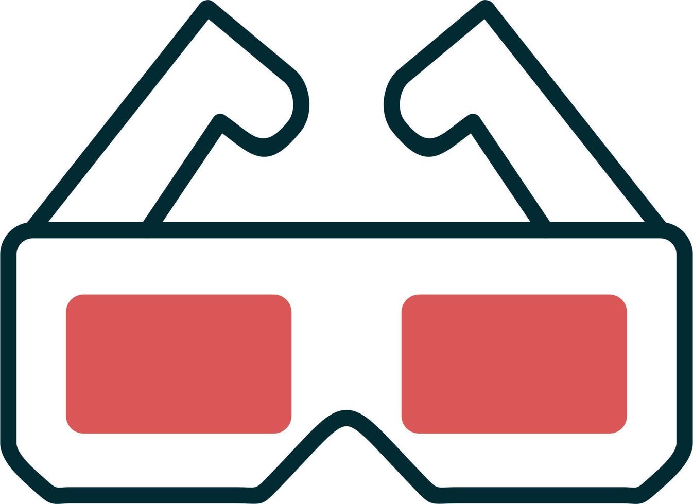 3d Glasses Vector Icon