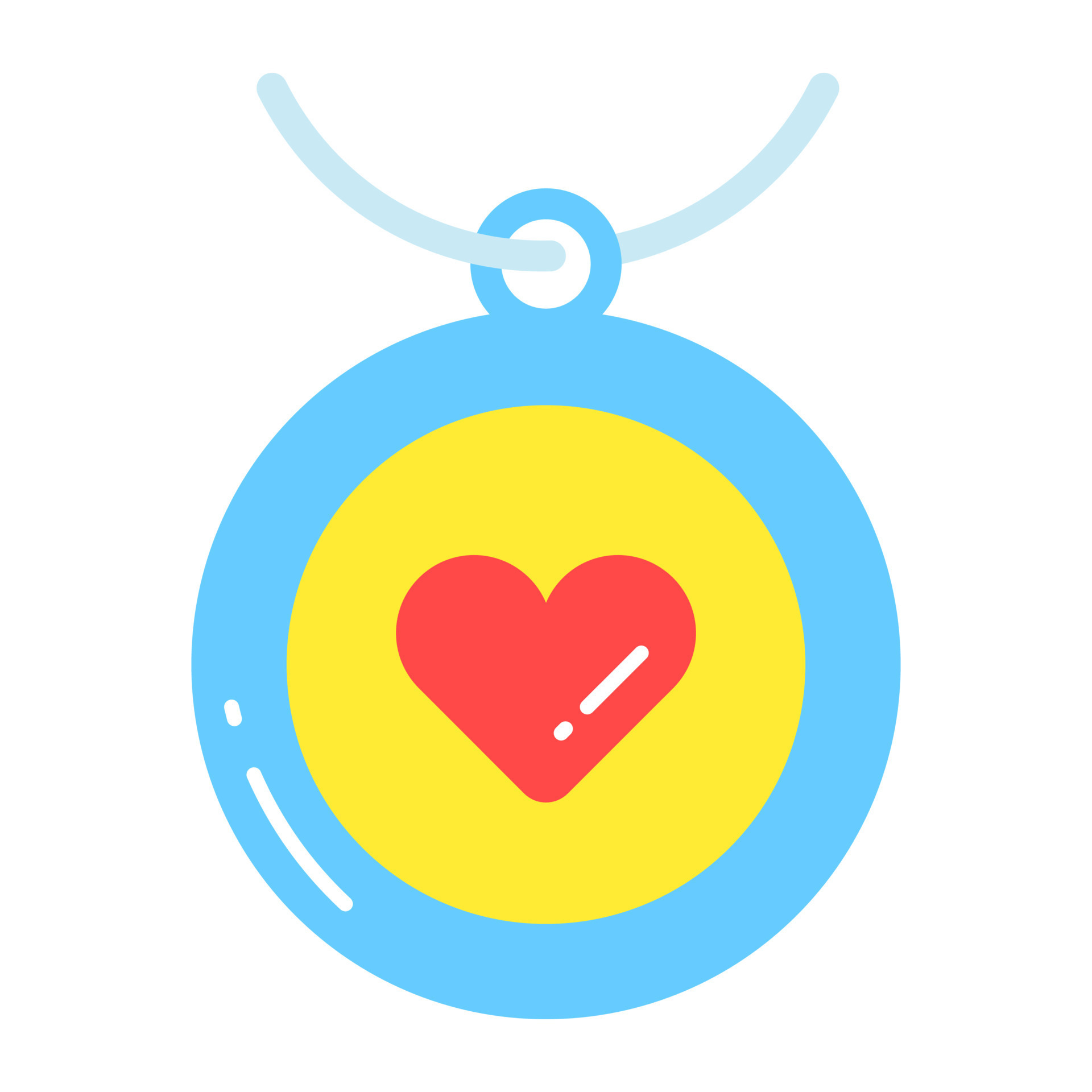 Heart pendant icon in modern style, heart necklace 20835492 Vector Art