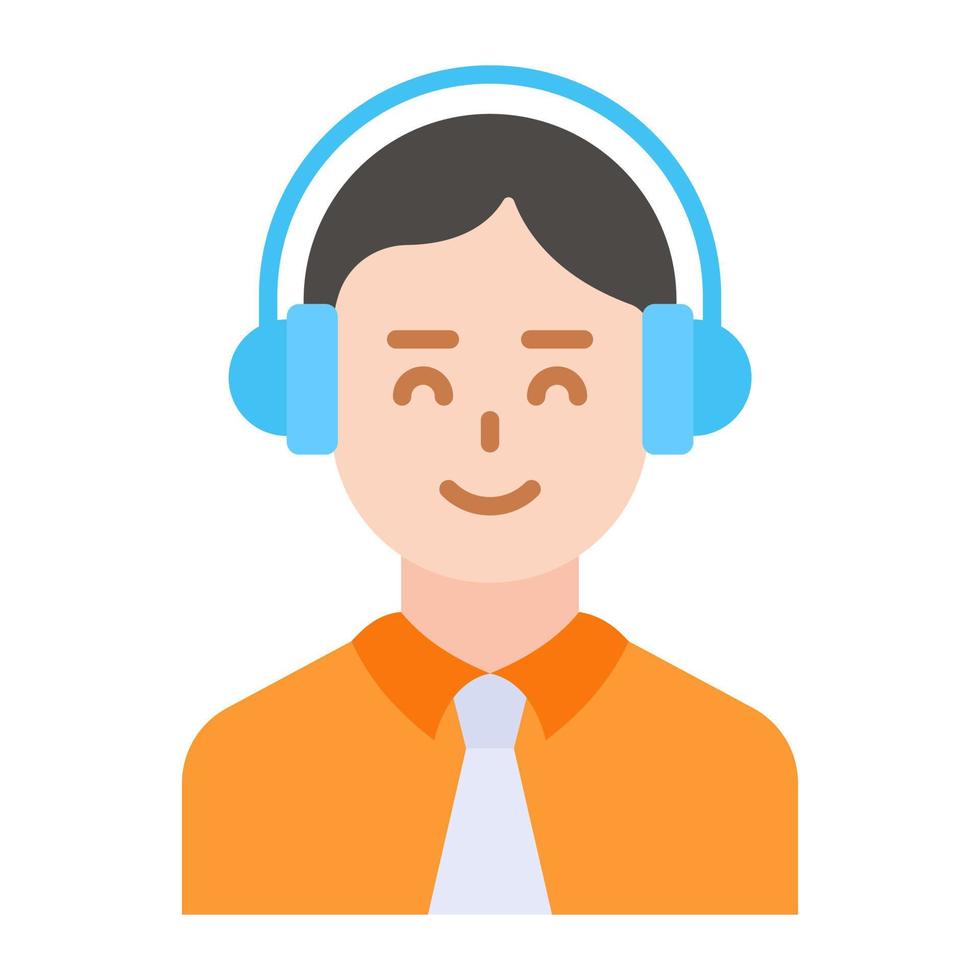 Customer support and customer representative vector icon in editable style
