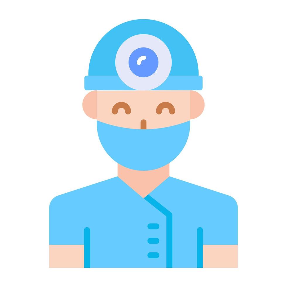 Person wearing mask denoting concept of surgeon vector in trendy style