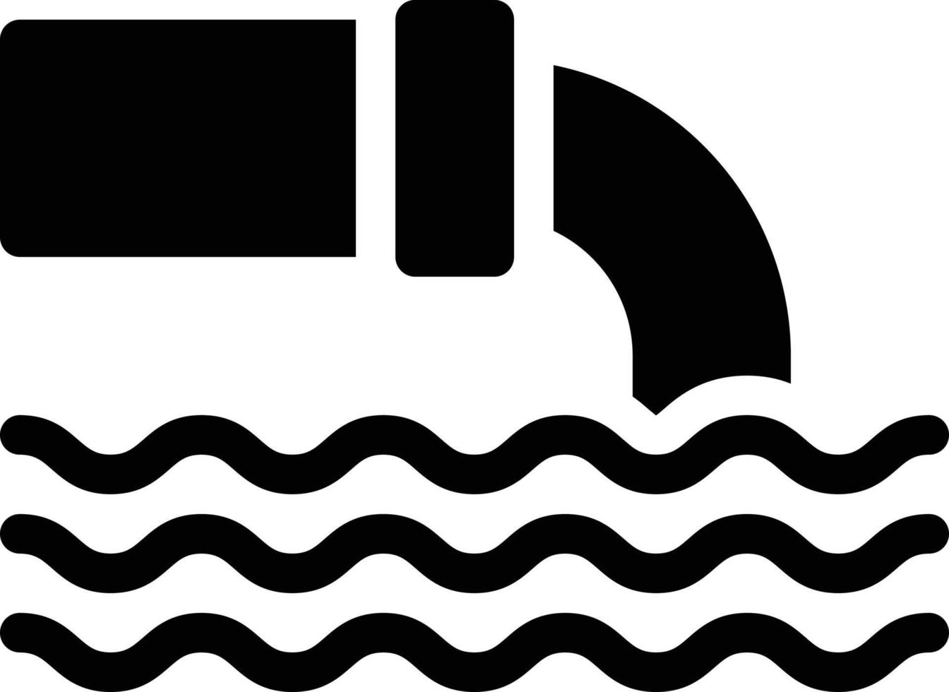 ilustración de vector de agua de desecho en un fondo. símbolos de calidad premium. iconos vectoriales para concepto y diseño gráfico.