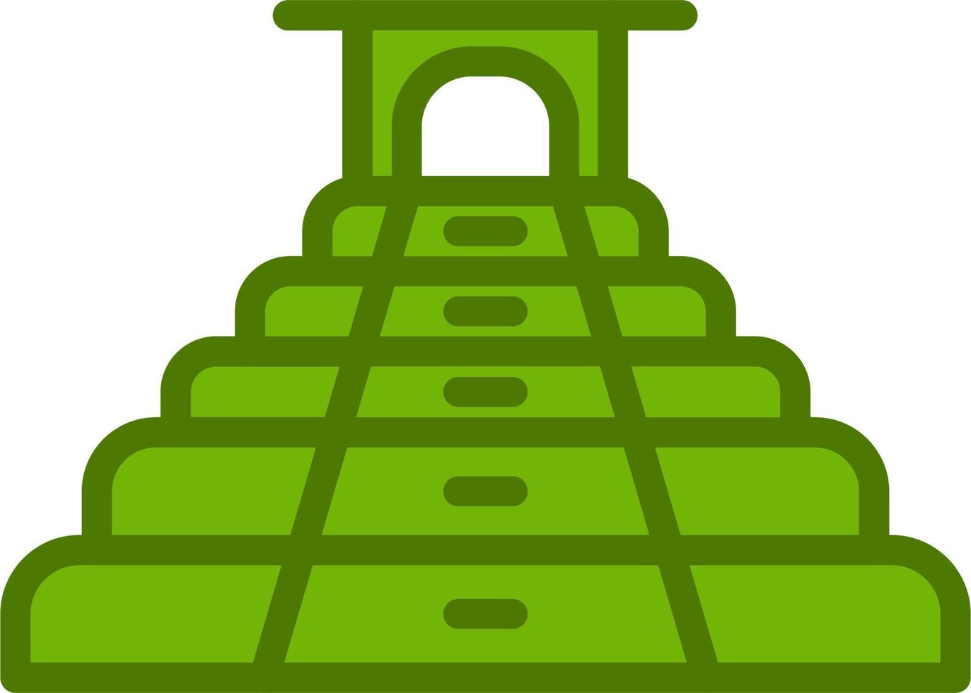 Chichen itza vector icono