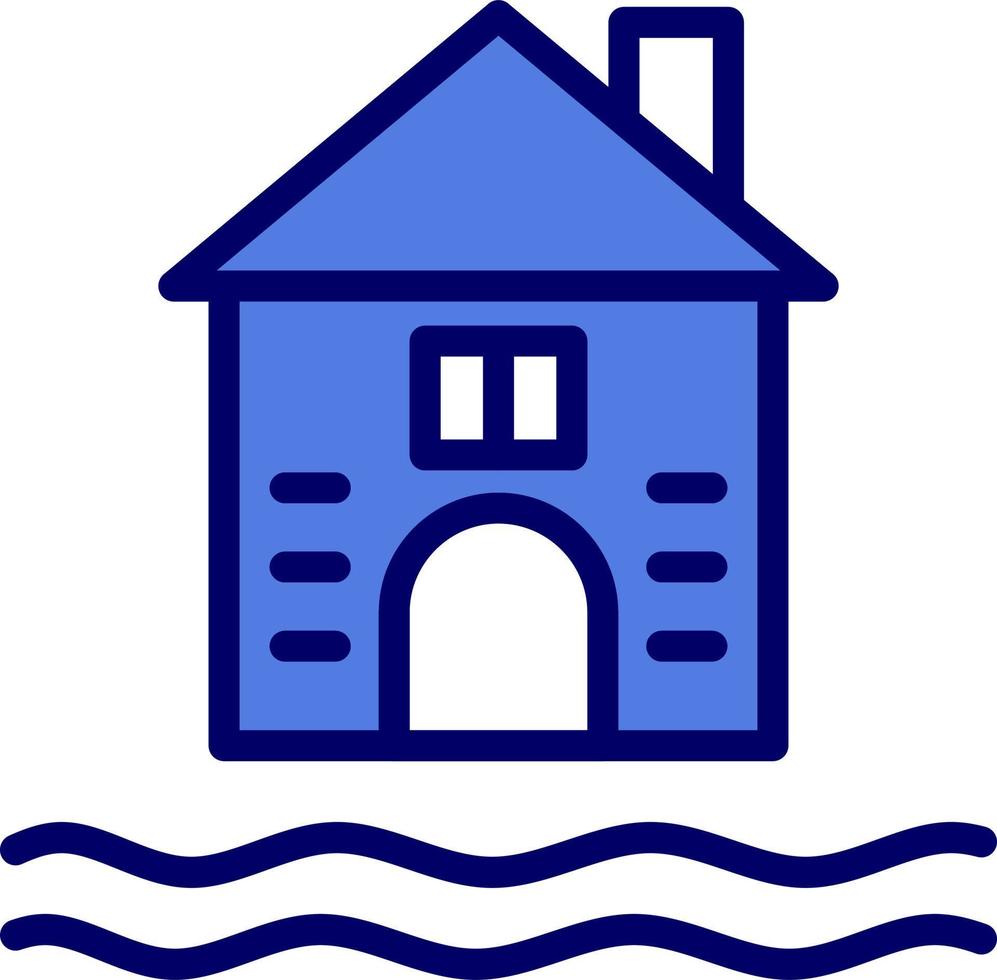 Flooded House Vector Icon