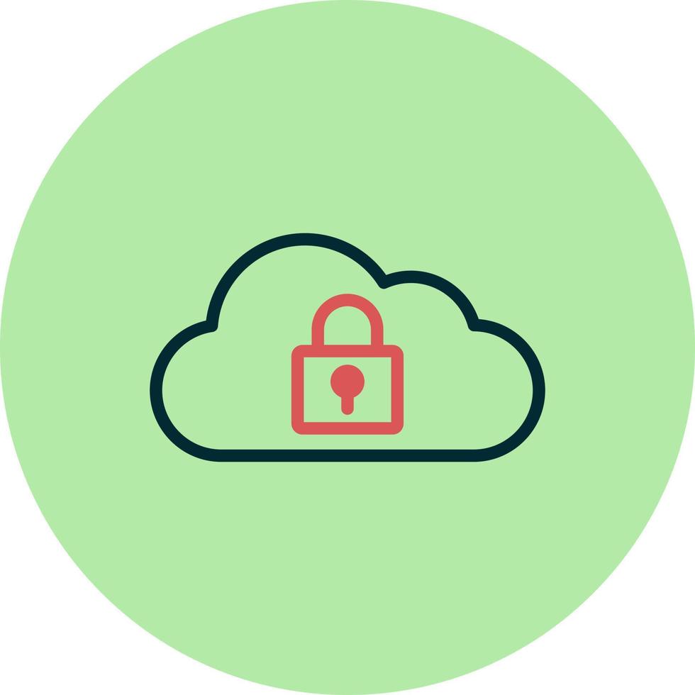 Cloud Security Vector Icon