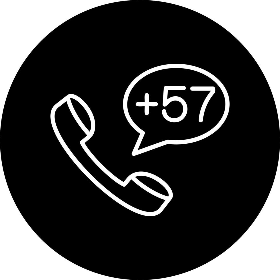 Colombia Dial code Vector Icon