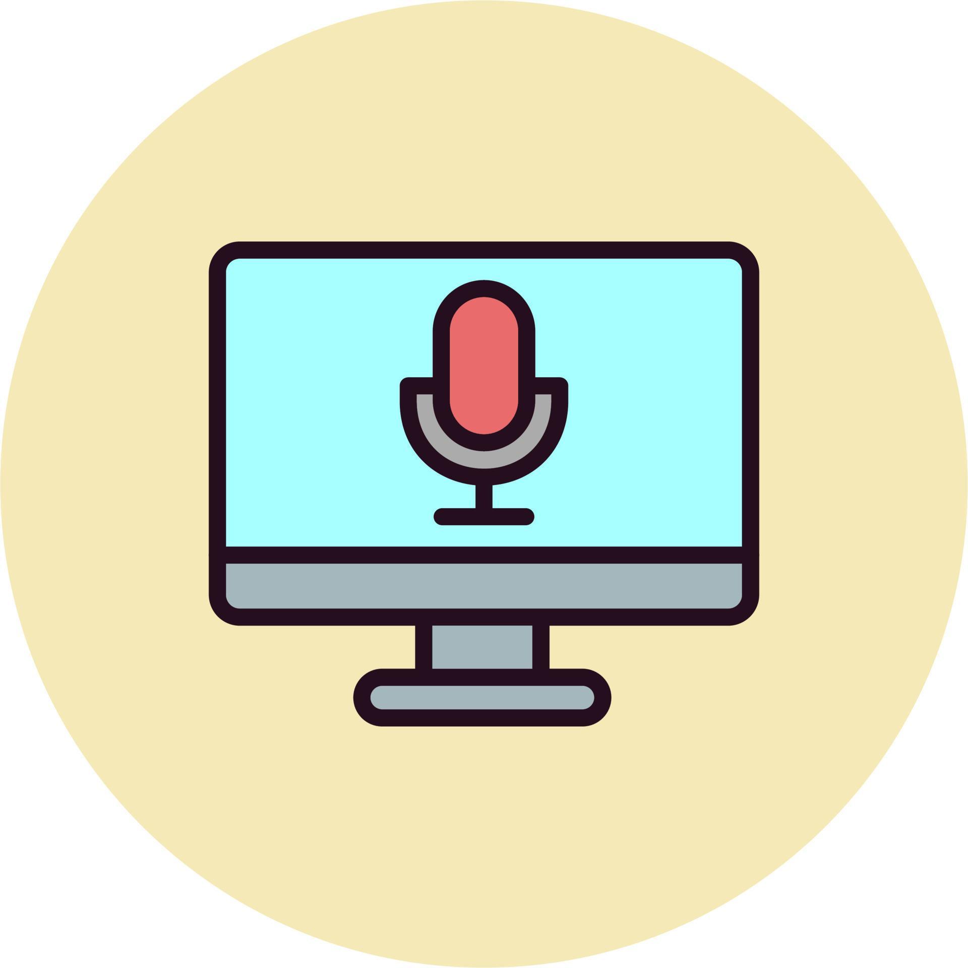 Voice Recorder Vector Icon 20837424 Vector Art at Vecteezy