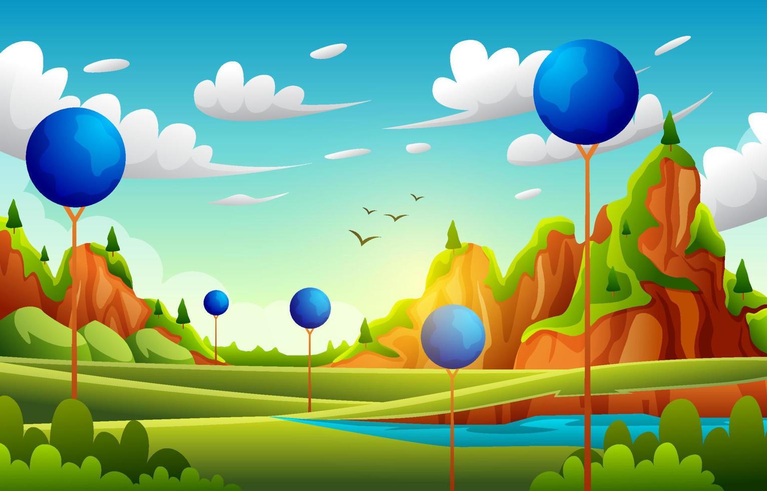 naturaleza paisaje paisaje antecedentes vector