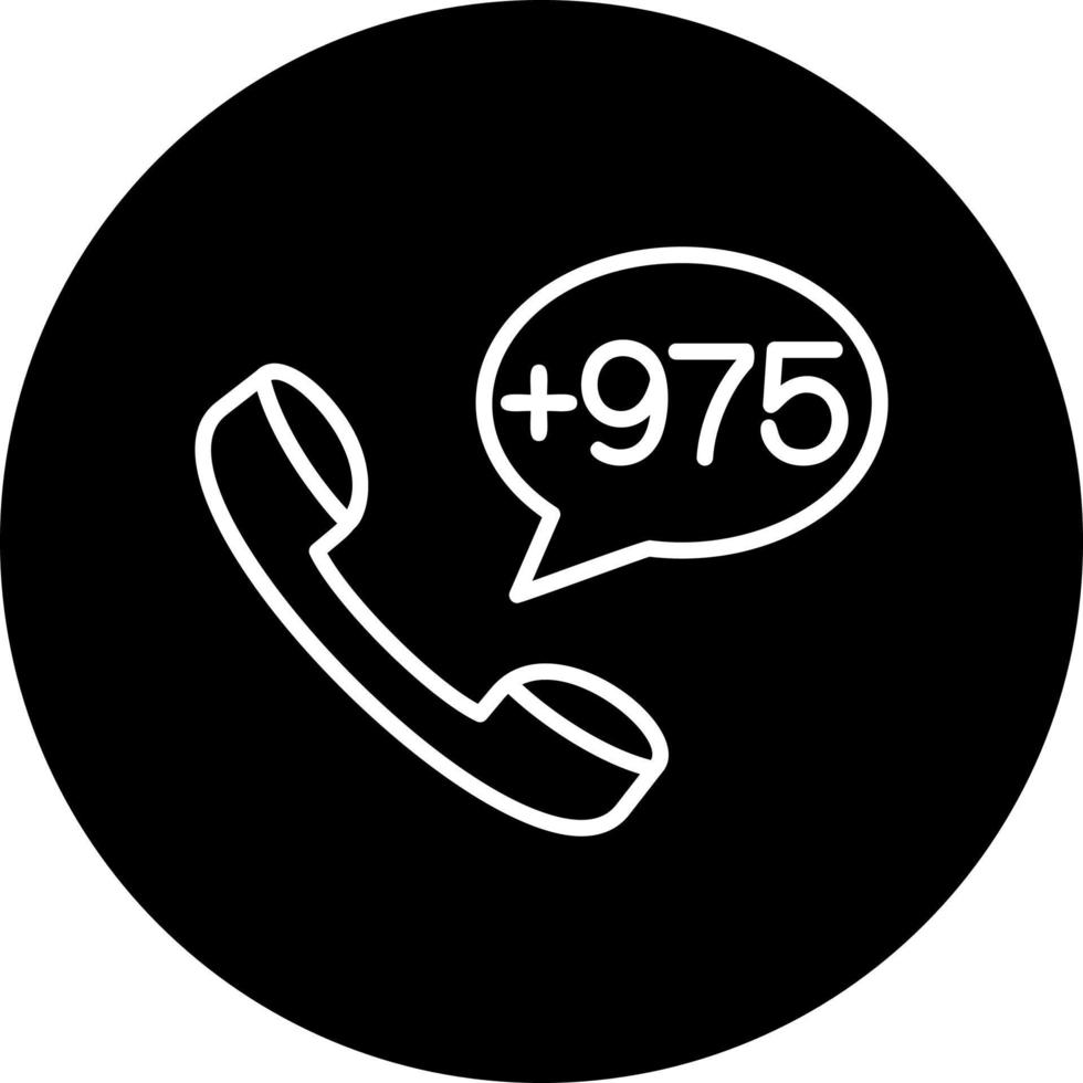 Bhutan Dial code Vector Icon