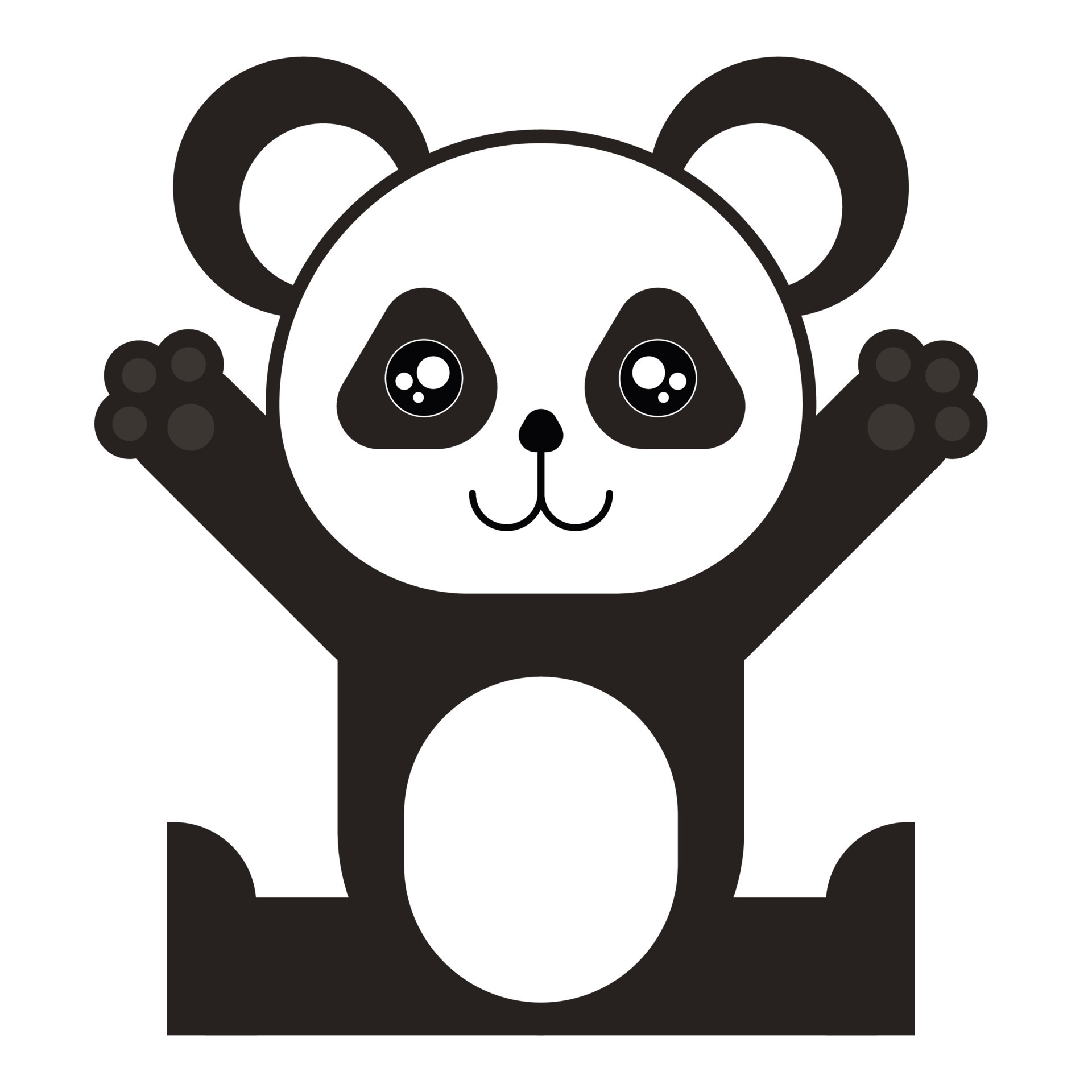 Cute baby panda. flat design vector illustration 20837885 Vector Art at ...