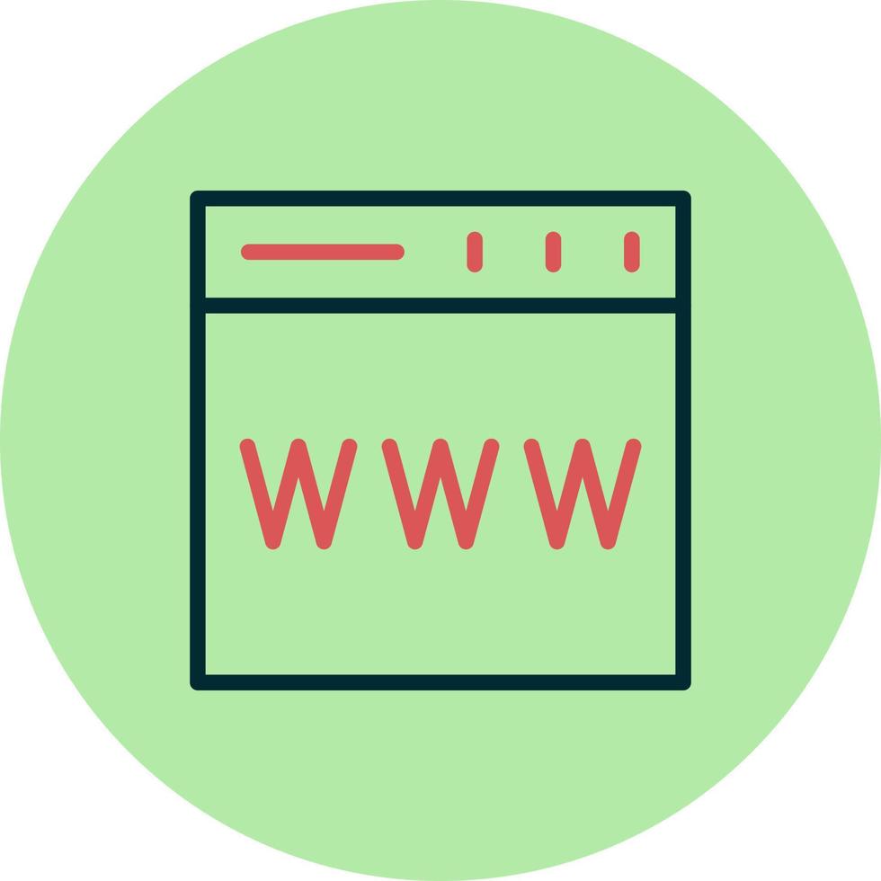 icono de vector de página web