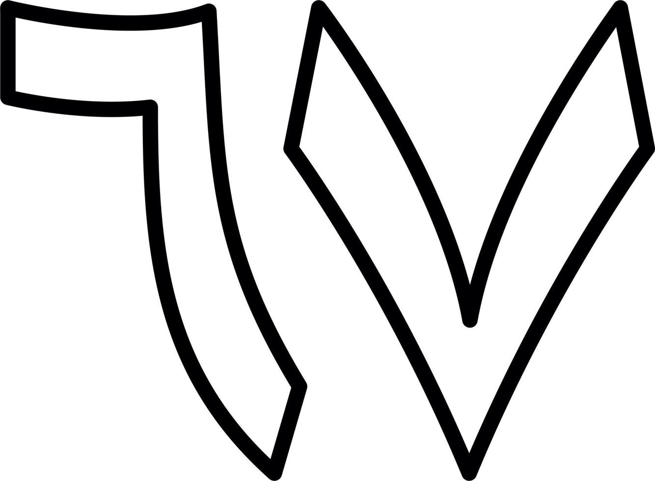 Arabic Number Sixty Seven Vector Icon