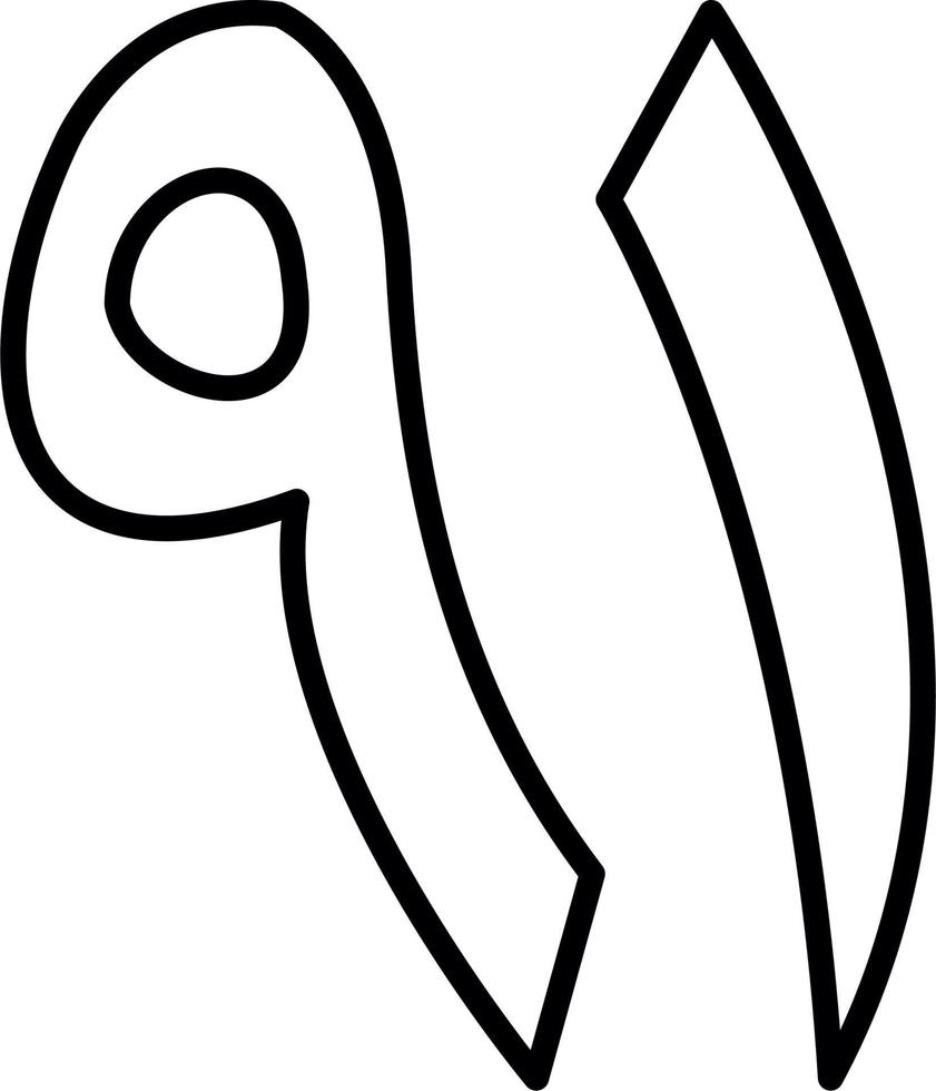 Arabic Number Ninety One Vector Icon