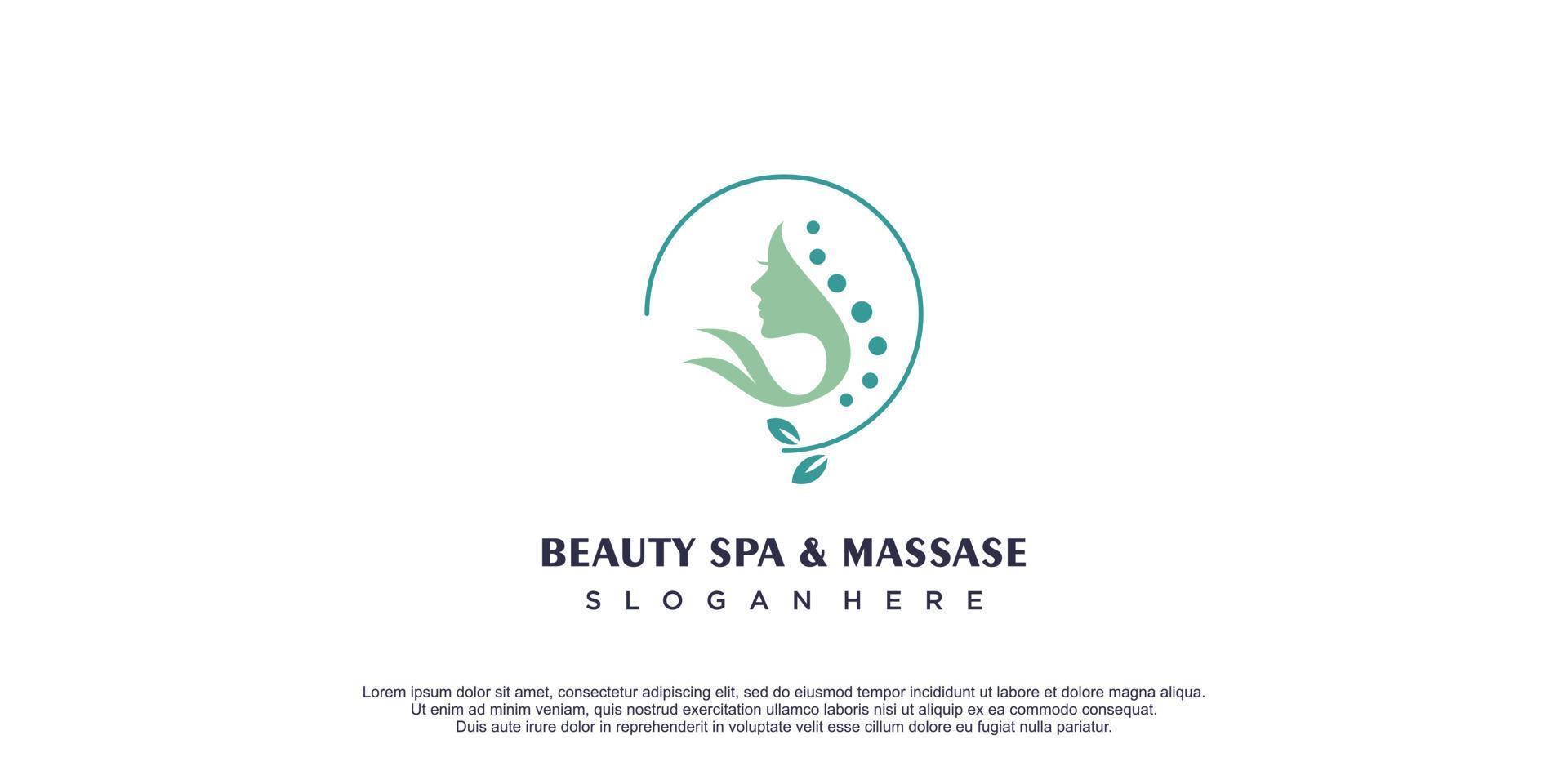 Beauty spa logo with creative and unique style concept design icon premium vector
