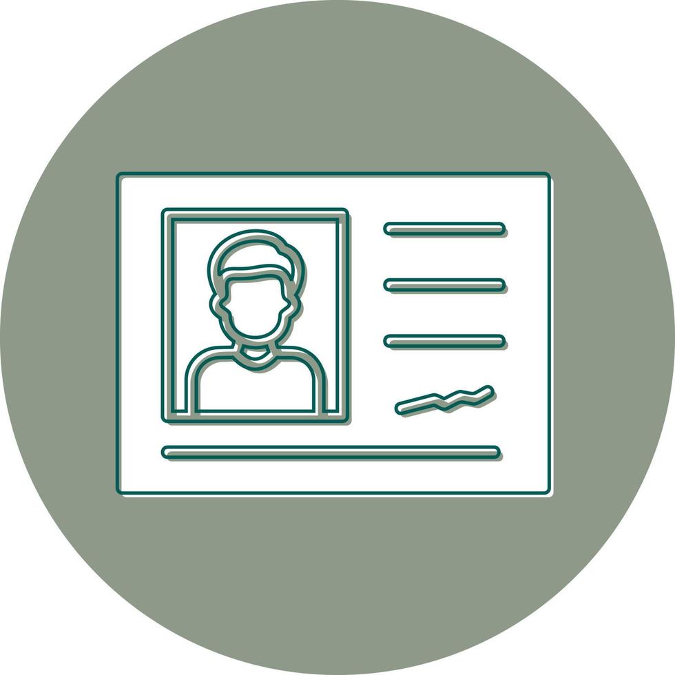 Identification Card Vector Icon