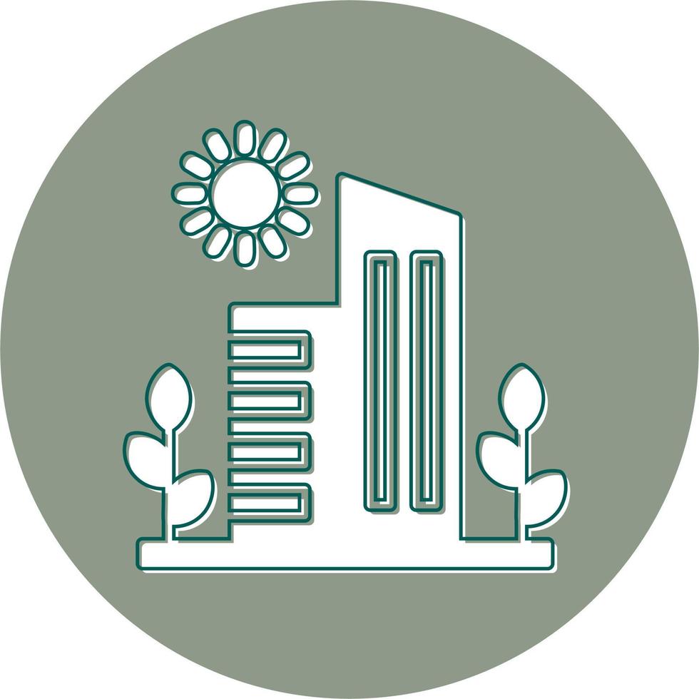 Green City Vector Icon