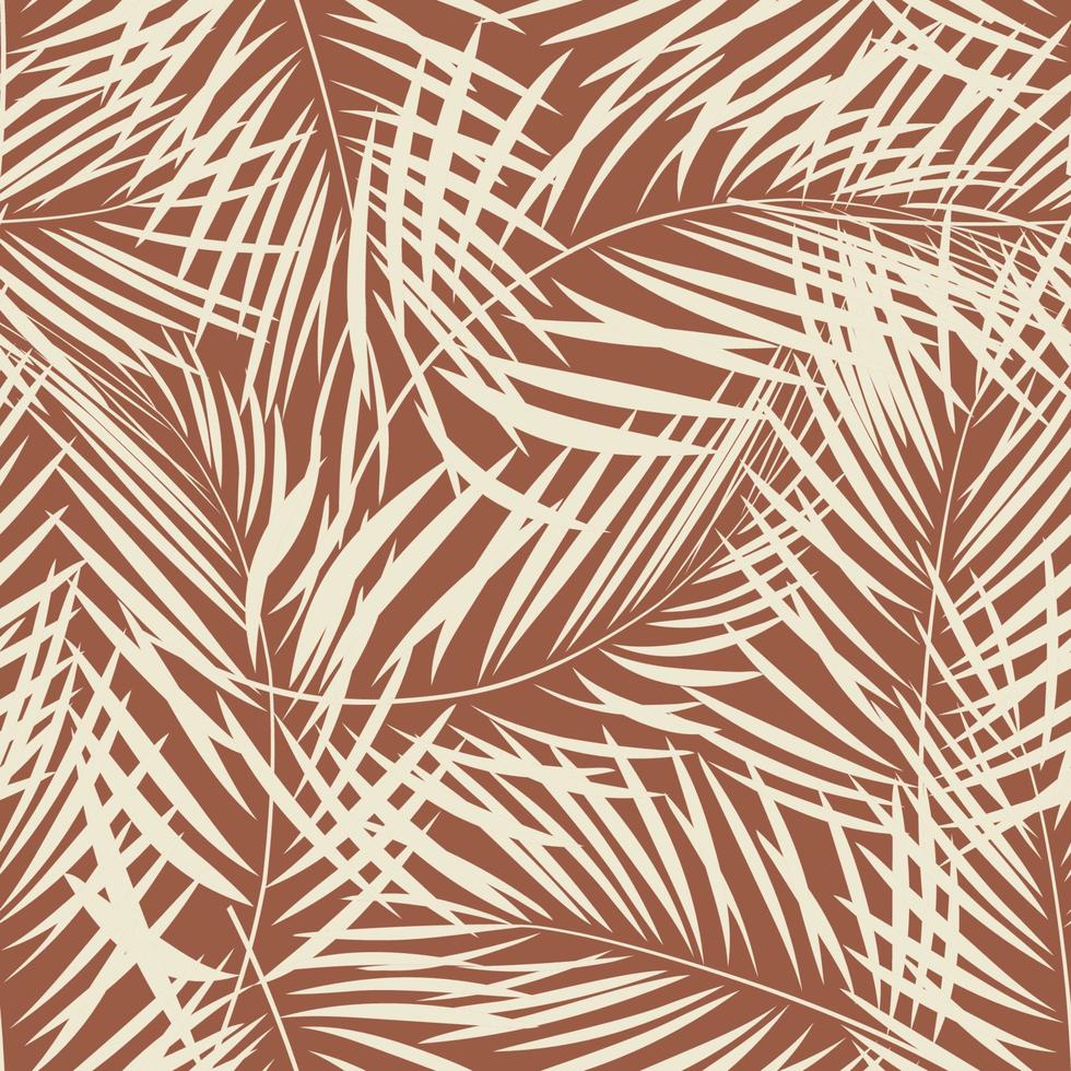 Tropical seamless pattern with palm leaves brunches. Modern abstract design for paper, cover, fabric, print vector