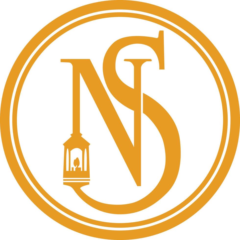 ns letras logo vector archivo