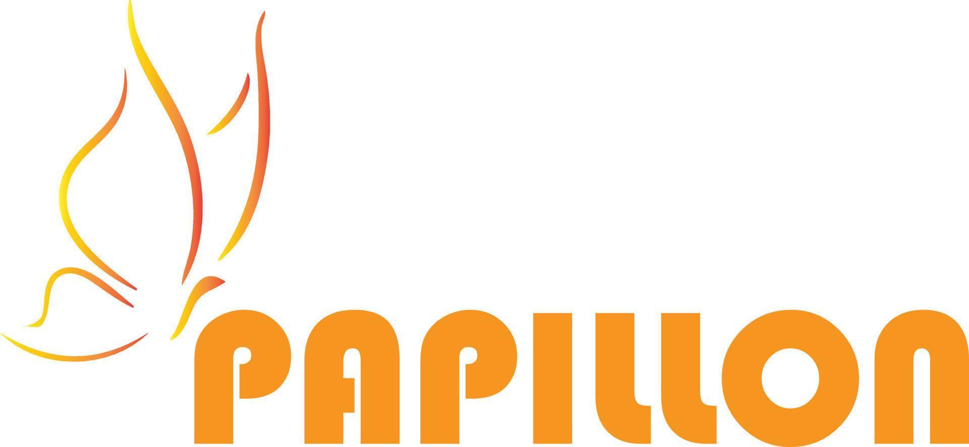 Papillon Outline Logo Vector File