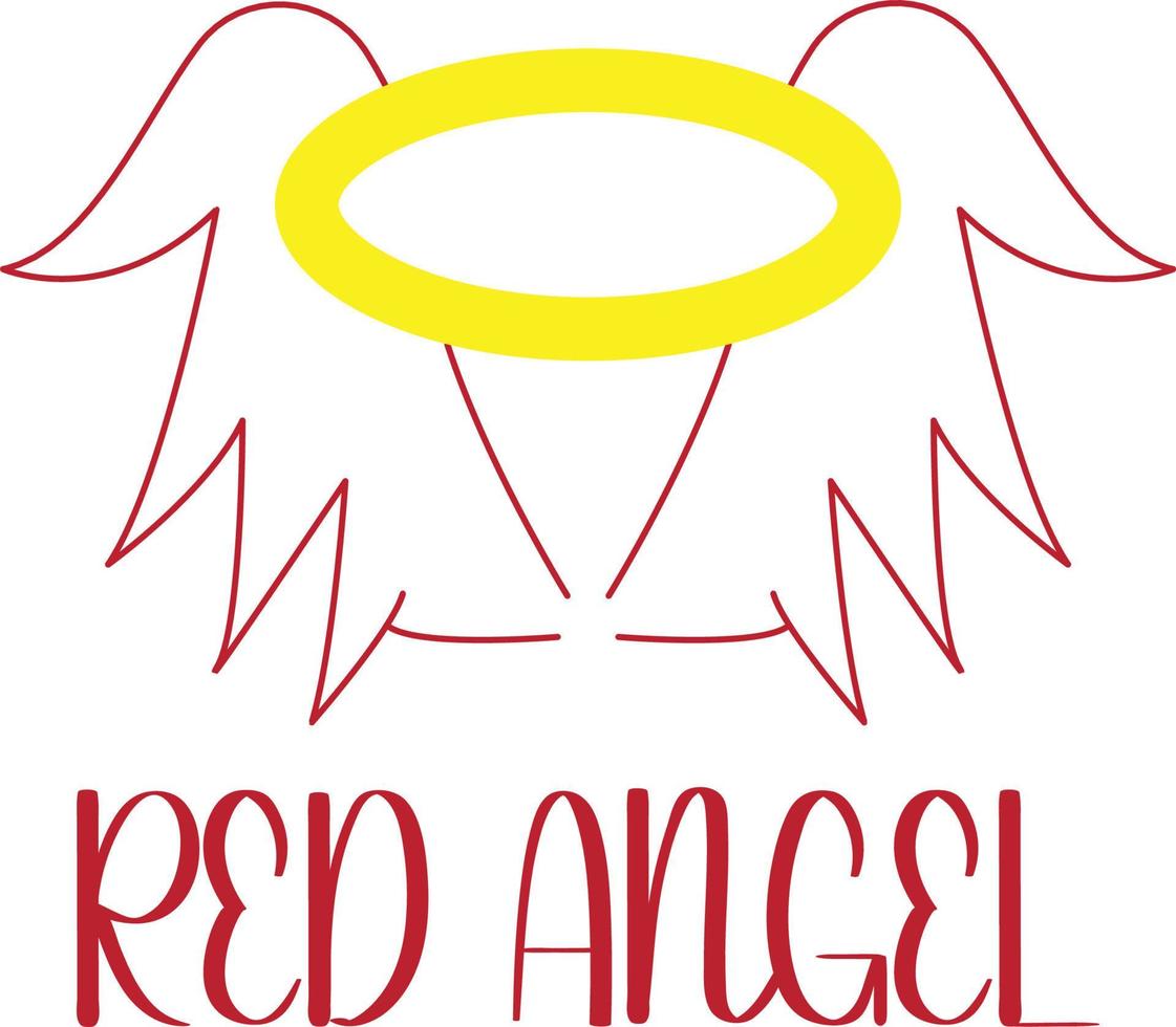 rojo ángel logo vector archivo