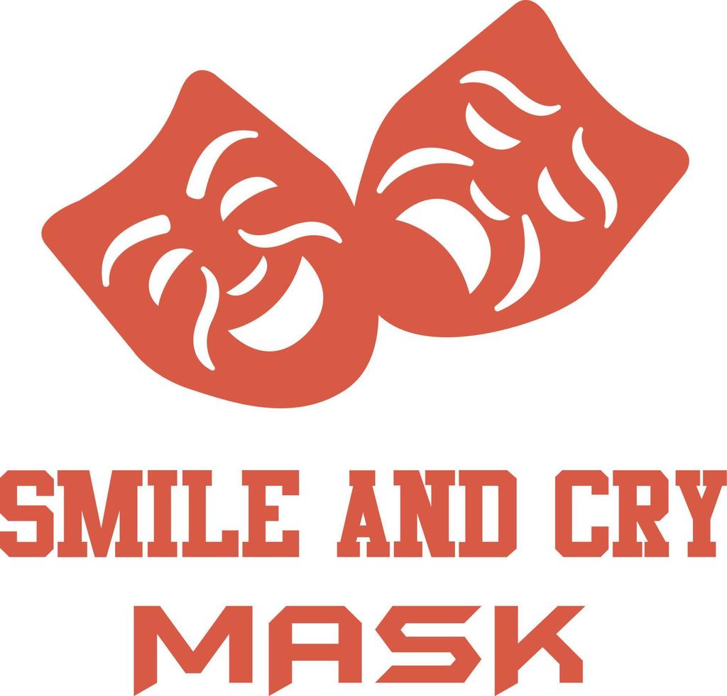 Smile And Cry Mask Logo Vector File