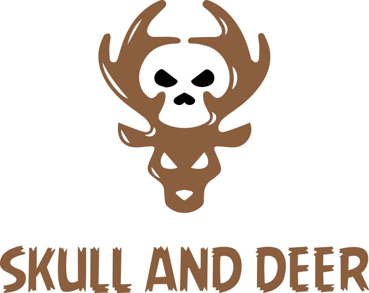 Skull And Deer Logo Vector File