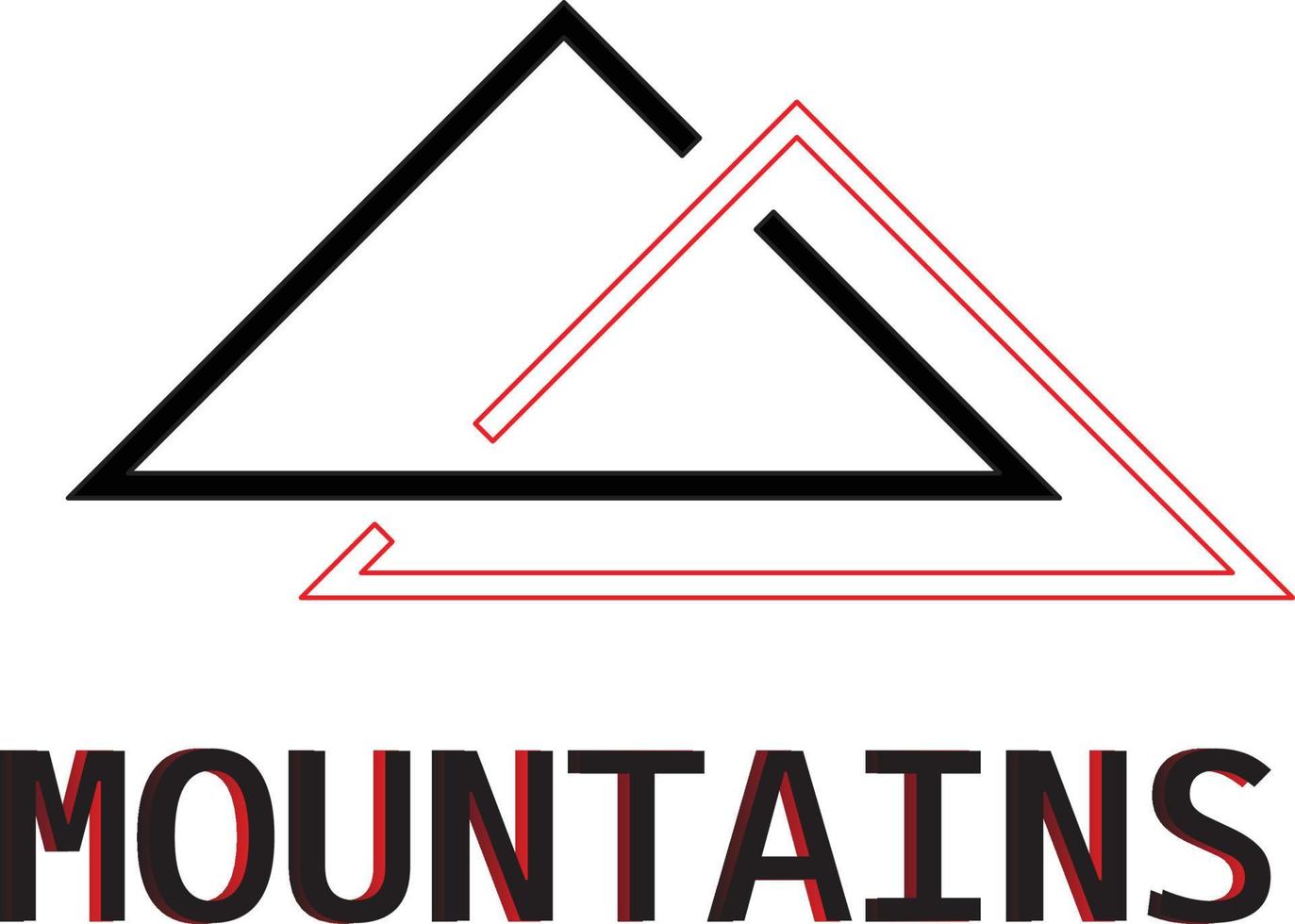 Mountains Triangle Logo Vector File