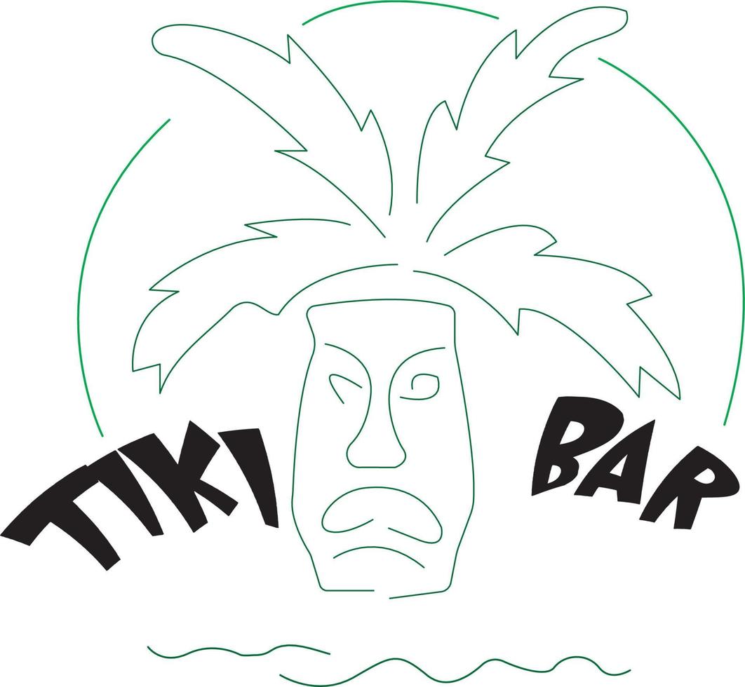 tiki bar logo vector archivo