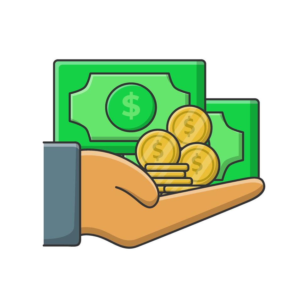 Money Donation Concept Vector Design