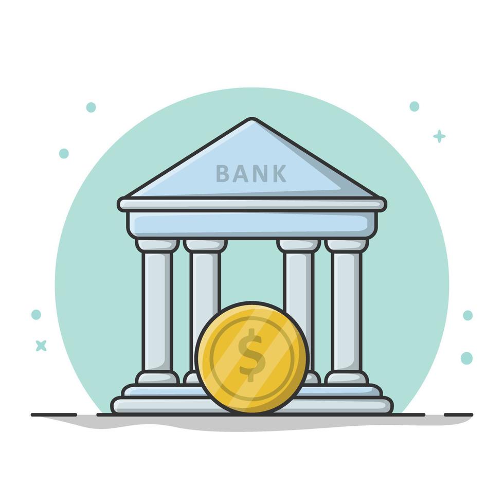 banco icono vector diseño conceptual
