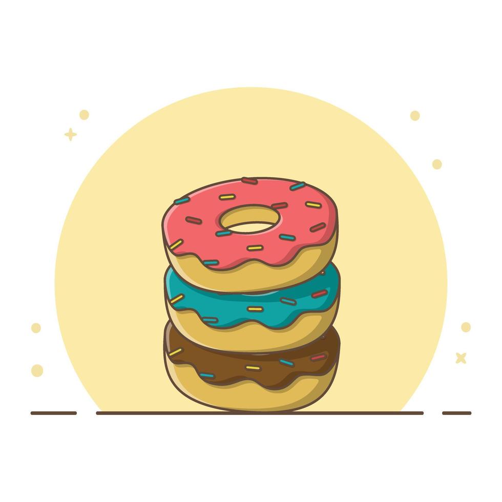 rosquilla dulce postre vector diseño