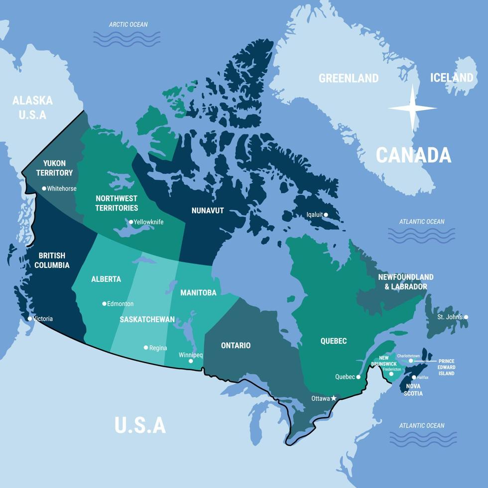Canadá país mapa vector