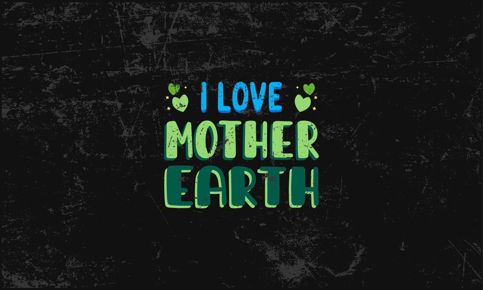 hand drawn lettering earth day vector illustraion flat design