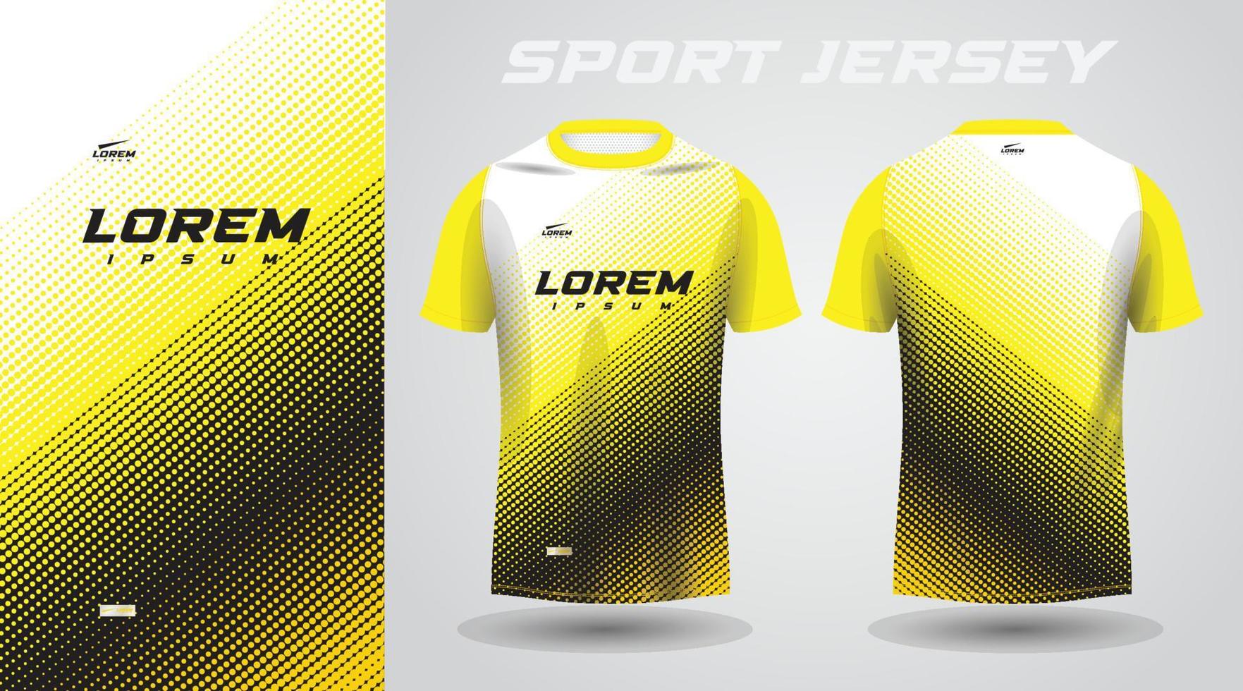 amarillo negro camisa fútbol fútbol americano deporte jersey modelo diseño Bosquejo vector