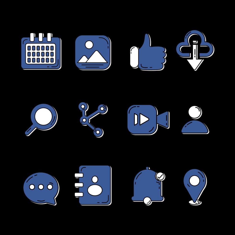 web and social media modern icon illustration vector